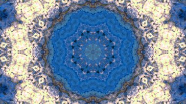 Soyut boya fırça mürekkep patlayabilir formanın düzgün kavramı simetrik desen süs dekoratif Kaleidoscope hareketi geometrik daire ve yıldız şekiller