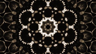 Soyut boya fırça mürekkep patlayabilir formanın düzgün kavramı simetrik desen süs dekoratif Kaleidoscope hareketi geometrik daire ve yıldız şekiller