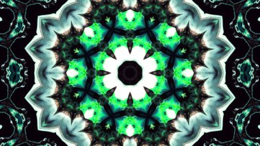 Soyut boya fırça mürekkep patlayabilir formanın düzgün kavramı simetrik desen süs dekoratif Kaleidoscope hareketi geometrik daire ve yıldız şekiller