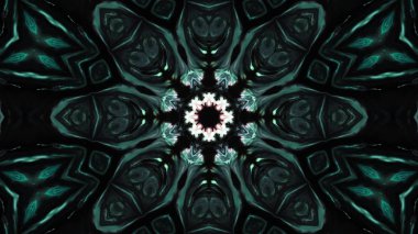 Soyut boya fırça mürekkep patlayabilir formanın düzgün kavramı simetrik desen süs dekoratif Kaleidoscope hareketi geometrik daire ve yıldız şekiller