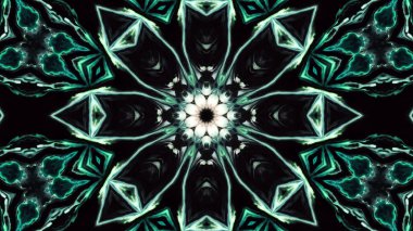 Soyut boya fırça mürekkep patlayabilir formanın düzgün kavramı simetrik desen süs dekoratif Kaleidoscope hareketi geometrik daire ve yıldız şekiller