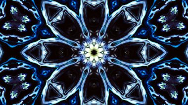 Soyut boya fırça mürekkep patlayabilir formanın düzgün kavramı simetrik desen süs dekoratif Kaleidoscope hareketi geometrik daire ve yıldız şekiller