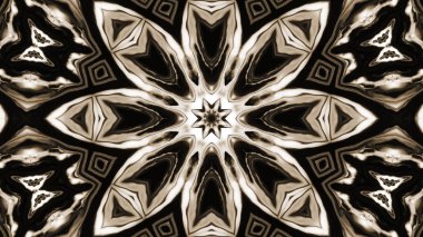 Soyut boya fırça mürekkep patlayabilir formanın düzgün kavramı simetrik desen süs dekoratif Kaleidoscope hareketi geometrik daire ve yıldız şekiller