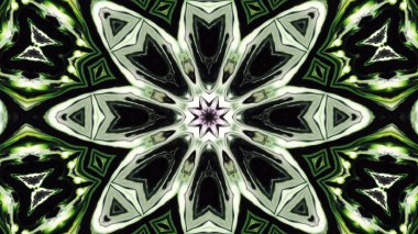 Soyut boya fırça mürekkep patlayabilir formanın düzgün kavramı simetrik desen süs dekoratif Kaleidoscope hareketi geometrik daire ve yıldız şekiller