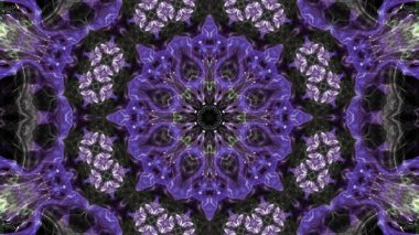 Soyut boya fırça mürekkep patlayabilir formanın düzgün kavramı simetrik desen süs dekoratif Kaleidoscope hareketi geometrik daire ve yıldız şekiller