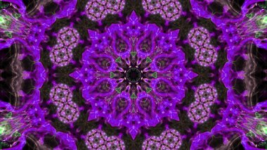 Soyut boya fırça mürekkep patlayabilir formanın düzgün kavramı simetrik desen süs dekoratif Kaleidoscope hareketi geometrik daire ve yıldız şekiller