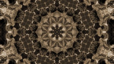 Soyut boya fırça mürekkep patlayabilir formanın düzgün kavramı simetrik desen süs dekoratif Kaleidoscope hareketi geometrik daire ve yıldız şekiller