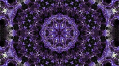 Soyut boya fırça mürekkep patlayabilir formanın düzgün kavramı simetrik desen süs dekoratif Kaleidoscope hareketi geometrik daire ve yıldız şekiller