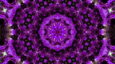 Soyut boya fırça mürekkep patlayabilir formanın düzgün kavramı simetrik desen süs dekoratif Kaleidoscope hareketi geometrik daire ve yıldız şekiller