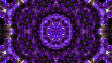 Soyut boya fırça mürekkep patlayabilir formanın düzgün kavramı simetrik desen süs dekoratif Kaleidoscope hareketi geometrik daire ve yıldız şekiller