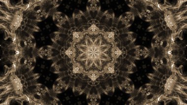 Soyut boya fırça mürekkep patlayabilir formanın düzgün kavramı simetrik desen süs dekoratif Kaleidoscope hareketi geometrik daire ve yıldız şekiller