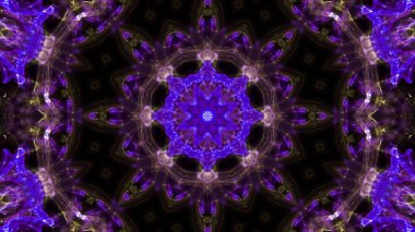 Soyut boya fırça mürekkep patlayabilir formanın düzgün kavramı simetrik desen süs dekoratif Kaleidoscope hareketi geometrik daire ve yıldız şekiller