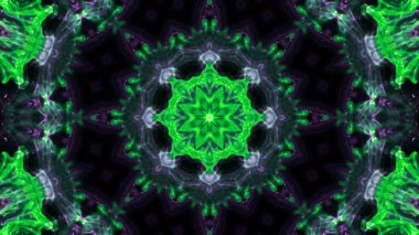 Soyut boya fırça mürekkep patlayabilir formanın düzgün kavramı simetrik desen süs dekoratif Kaleidoscope hareketi geometrik daire ve yıldız şekiller