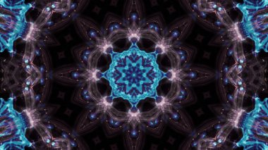 Soyut boya fırça mürekkep patlayabilir formanın düzgün kavramı simetrik desen süs dekoratif Kaleidoscope hareketi geometrik daire ve yıldız şekiller