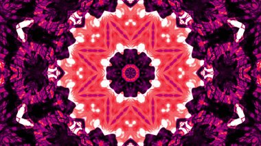 Soyut boya fırça mürekkep patlayabilir formanın düzgün kavramı simetrik desen süs dekoratif Kaleidoscope hareketi geometrik daire ve yıldız şekiller