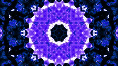 Soyut boya fırça mürekkep patlayabilir formanın düzgün kavramı simetrik desen süs dekoratif Kaleidoscope hareketi geometrik daire ve yıldız şekiller