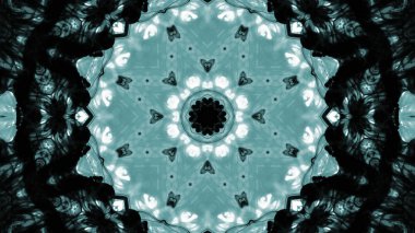 Soyut boya fırça mürekkep patlayabilir formanın düzgün kavramı simetrik desen süs dekoratif Kaleidoscope hareketi geometrik daire ve yıldız şekiller