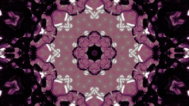 Soyut boya fırça mürekkep patlayabilir formanın düzgün kavramı simetrik desen süs dekoratif Kaleidoscope hareketi geometrik daire ve yıldız şekiller