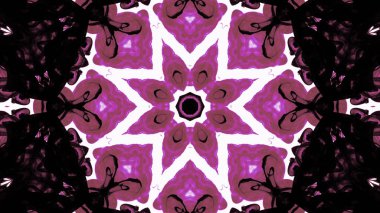 Soyut boya fırça mürekkep patlayabilir formanın düzgün kavramı simetrik desen süs dekoratif Kaleidoscope hareketi geometrik daire ve yıldız şekiller