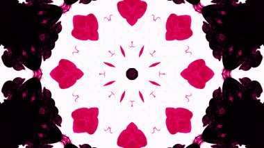 Soyut boya fırça mürekkep patlayabilir formanın düzgün kavramı simetrik desen süs dekoratif Kaleidoscope hareketi geometrik daire ve yıldız şekiller