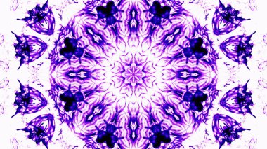 Soyut boya fırça mürekkep patlayabilir formanın düzgün kavramı simetrik desen süs dekoratif Kaleidoscope hareketi geometrik daire ve yıldız şekiller