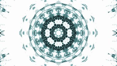 Soyut boya fırça mürekkep patlayabilir formanın düzgün kavramı simetrik desen süs dekoratif Kaleidoscope hareketi geometrik daire ve yıldız şekiller