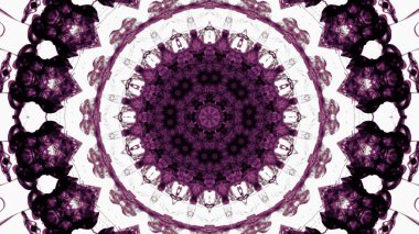 Soyut boya fırça mürekkep patlayabilir formanın düzgün kavramı simetrik desen süs dekoratif Kaleidoscope hareketi geometrik daire ve yıldız şekiller