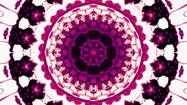 Soyut boya fırça mürekkep patlayabilir formanın düzgün kavramı simetrik desen süs dekoratif Kaleidoscope hareketi geometrik daire ve yıldız şekiller