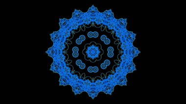 Soyut boya fırça mürekkep patlayabilir formanın düzgün kavramı simetrik desen süs dekoratif Kaleidoscope hareketi geometrik daire ve yıldız şekiller