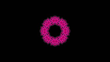 Soyut boya fırça mürekkep patlayabilir formanın düzgün kavramı simetrik desen süs dekoratif Kaleidoscope hareketi geometrik daire ve yıldız şekiller