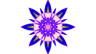 Soyut boya fırça mürekkep patlayabilir formanın düzgün kavramı simetrik desen süs dekoratif Kaleidoscope hareketi geometrik daire ve yıldız şekiller