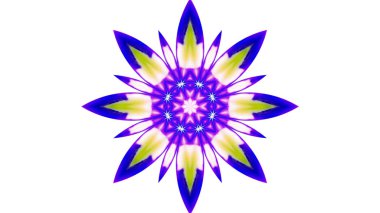 Soyut boya fırça mürekkep patlayabilir formanın düzgün kavramı simetrik desen süs dekoratif Kaleidoscope hareketi geometrik daire ve yıldız şekiller