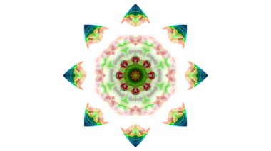 Soyut boya fırça mürekkep patlayabilir formanın düzgün kavramı simetrik desen süs dekoratif Kaleidoscope hareketi geometrik daire ve yıldız şekiller