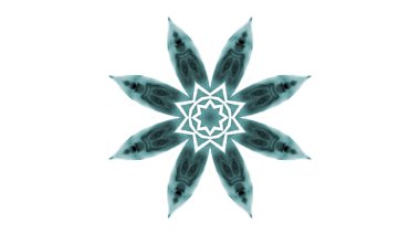 Soyut boya fırça mürekkep patlayabilir formanın düzgün kavramı simetrik desen süs dekoratif Kaleidoscope hareketi geometrik daire ve yıldız şekiller