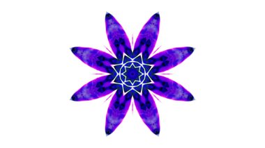 Soyut boya fırça mürekkep patlayabilir formanın düzgün kavramı simetrik desen süs dekoratif Kaleidoscope hareketi geometrik daire ve yıldız şekiller