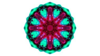 Soyut boya fırça mürekkep patlayabilir formanın düzgün kavramı simetrik desen süs dekoratif Kaleidoscope hareketi geometrik daire ve yıldız şekiller