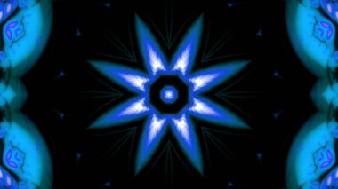 Soyut boya fırça mürekkep patlayabilir formanın düzgün kavramı simetrik desen süs dekoratif Kaleidoscope hareketi geometrik daire ve yıldız şekiller