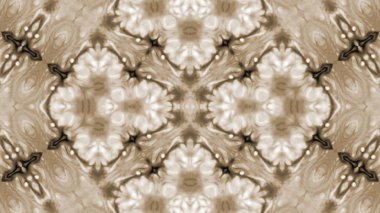 Soyut boya fırça mürekkep patlayabilir formanın düzgün kavramı simetrik desen süs dekoratif Kaleidoscope hareketi geometrik daire ve yıldız şekiller