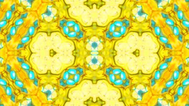 Soyut boya fırça mürekkep patlayabilir formanın düzgün kavramı simetrik desen süs dekoratif Kaleidoscope hareketi geometrik daire ve yıldız şekiller