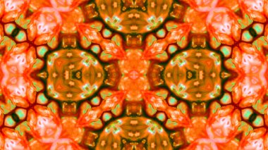 Soyut boya fırça mürekkep patlayabilir formanın düzgün kavramı simetrik desen süs dekoratif Kaleidoscope hareketi geometrik daire ve yıldız şekiller