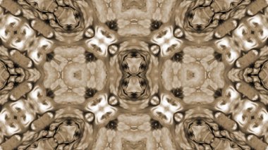 Soyut boya fırça mürekkep patlayabilir formanın düzgün kavramı simetrik desen süs dekoratif Kaleidoscope hareketi geometrik daire ve yıldız şekiller