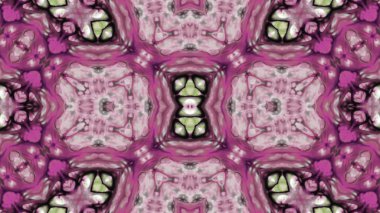 Soyut boya fırça mürekkep patlayabilir formanın düzgün kavramı simetrik desen süs dekoratif Kaleidoscope hareketi geometrik daire ve yıldız şekiller