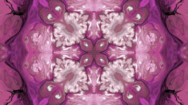 Soyut boya fırça mürekkep patlayabilir formanın düzgün kavramı simetrik desen süs dekoratif Kaleidoscope hareketi geometrik daire ve yıldız şekiller