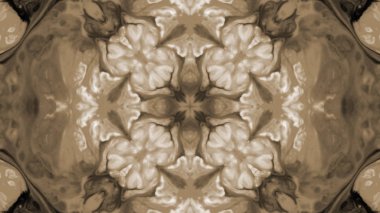 Soyut boya fırça mürekkep patlayabilir formanın düzgün kavramı simetrik desen süs dekoratif Kaleidoscope hareketi geometrik daire ve yıldız şekiller