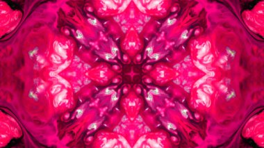 Soyut boya fırça mürekkep patlayabilir formanın düzgün kavramı simetrik desen süs dekoratif Kaleidoscope hareketi geometrik daire ve yıldız şekiller