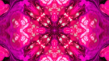 Soyut boya fırça mürekkep patlayabilir formanın düzgün kavramı simetrik desen süs dekoratif Kaleidoscope hareketi geometrik daire ve yıldız şekiller