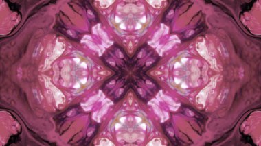 Soyut boya fırça mürekkep patlayabilir formanın düzgün kavramı simetrik desen süs dekoratif Kaleidoscope hareketi geometrik daire ve yıldız şekiller