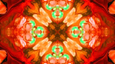 Soyut boya fırça mürekkep patlayabilir formanın düzgün kavramı simetrik desen süs dekoratif Kaleidoscope hareketi geometrik daire ve yıldız şekiller