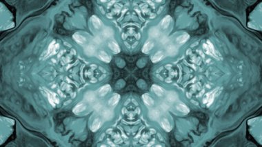 Soyut boya fırça mürekkep patlayabilir formanın düzgün kavramı simetrik desen süs dekoratif Kaleidoscope hareketi geometrik daire ve yıldız şekiller