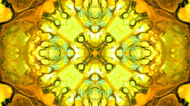 Soyut boya fırça mürekkep patlayabilir formanın düzgün kavramı simetrik desen süs dekoratif Kaleidoscope hareketi geometrik daire ve yıldız şekiller